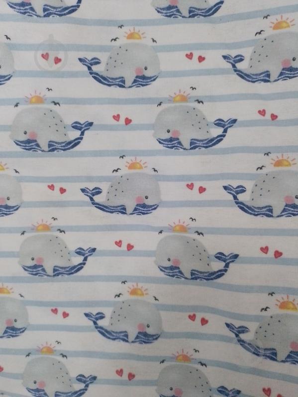 Пелюшки Моя планета фланель полегшена К192-43 90х100 см білий із принтом - фото 1