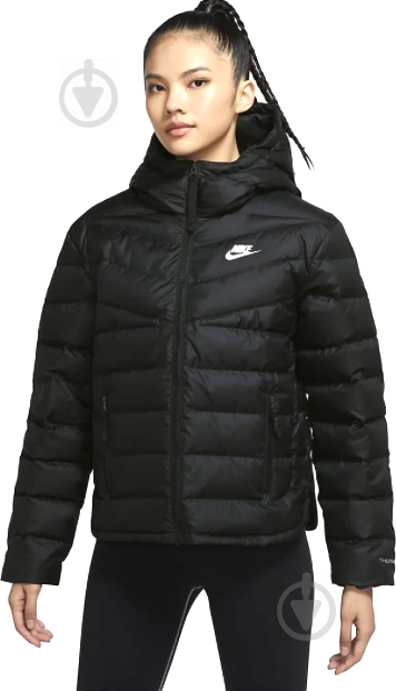 Куртка жіноча зимова Nike W NSW TF RPL WINDRUNNER HD JKT DH4073-010 р.M чорна - фото 2