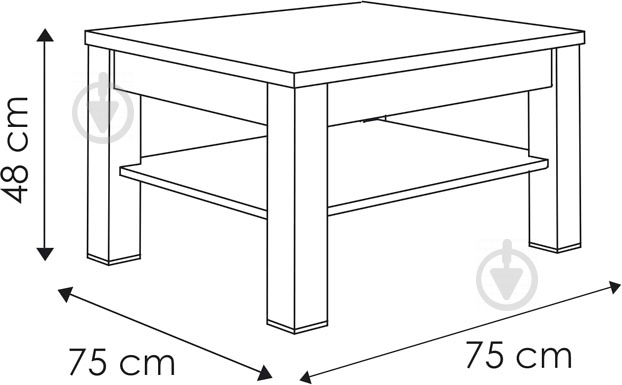Стіл журнальний Pello 71 сосна ларедо 750x750x480 мм Meble Wojcik - фото 5