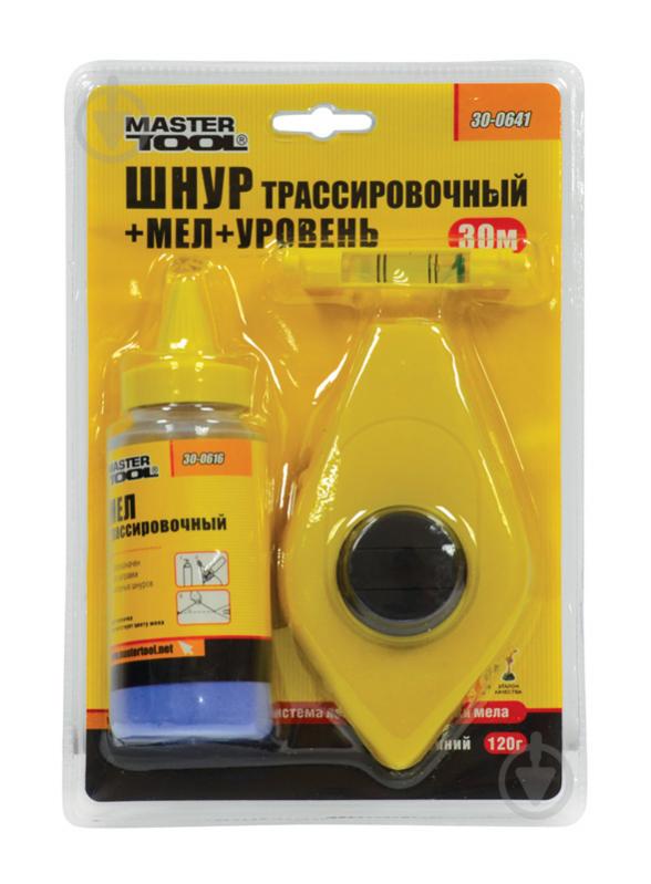 Набор разметочный MasterTool 30-0641 шнур 30 м /мел/уровень - фото 2