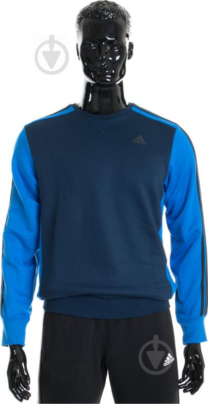 Свитшот Adidas Essentials 3-Stripes AY5472 р. XL синий - фото 1