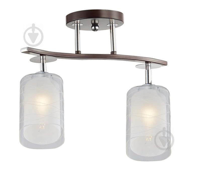 Світильник стельовий Victoria Lighting 2x60 Вт E27 хром/венге Oliver/PL2 - фото 1