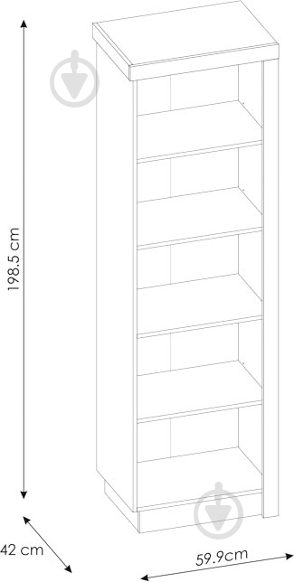 Пенал LYON LYOR01 L дуб ривьера - фото 4