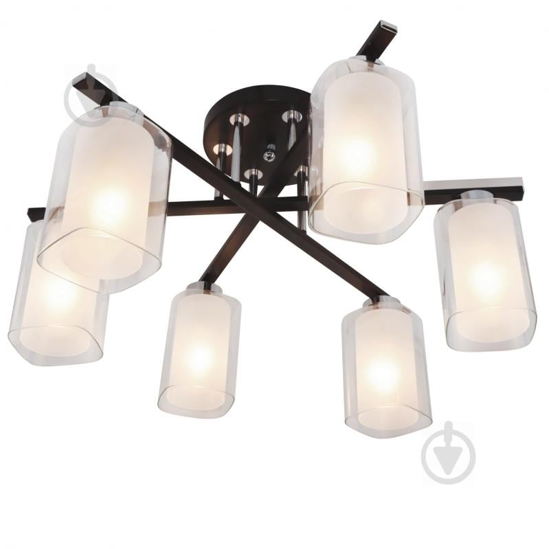 Светильник потолочный Victoria Lighting 6x60 Вт E27 хром/венге Artur/PL6 wenge - фото 1