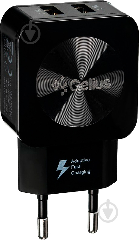 Мережевий зарядний пристрій Gelius Prime GU-HC02 2USB 2.1A 12W + кабель Lightning - фото 2