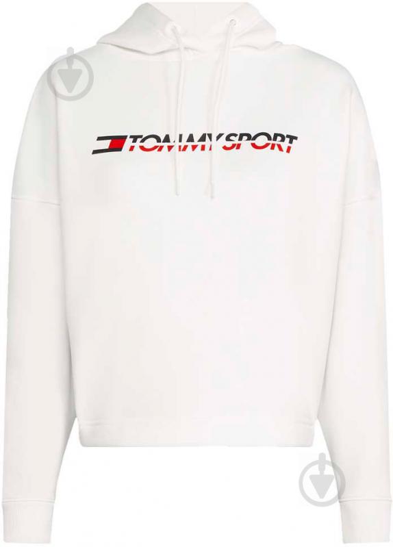 Джемпер Tommy Hilfiger CROPPED FLEECE HOODY S10S100360100 р. S білий - фото 1