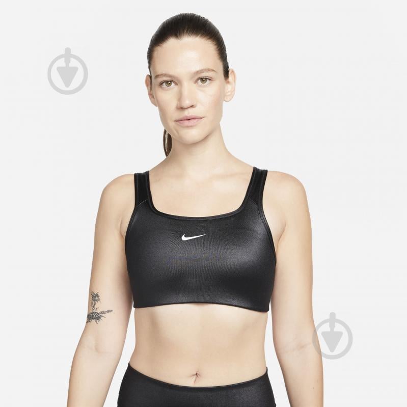 Бра Nike W NK DF SWSH SHINE BRA DD1438-010 р.XS черный - фото 1