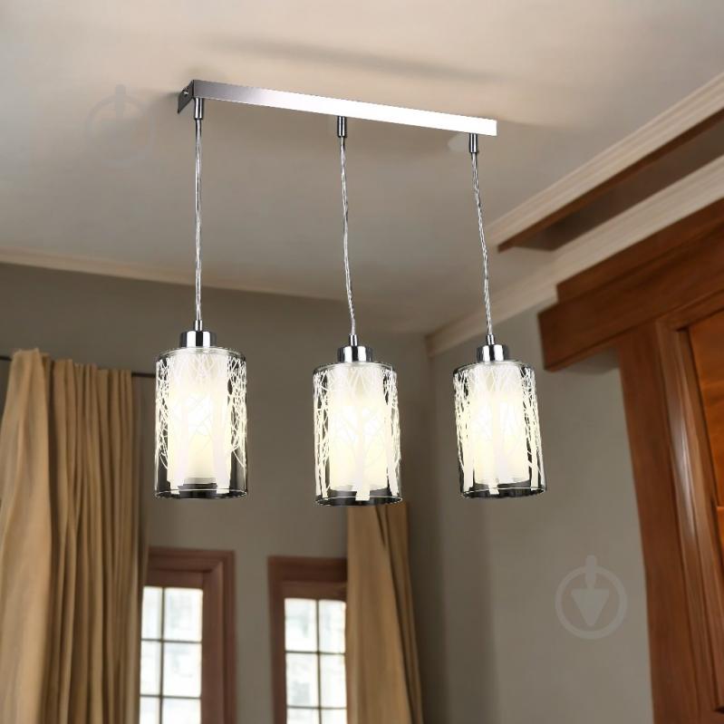 Подвес Accento lighting Bizy 3x60 Вт E27 хром ALPL-PL1761-3 - фото 6