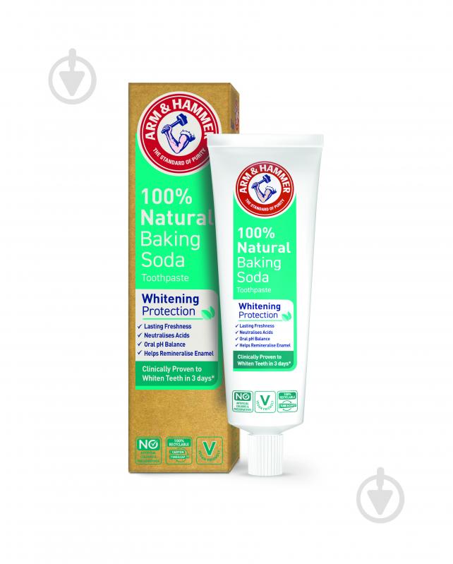 Зубна паста Arm&Hammer 100% NATURAL для захисту білизни зубів 75 мл - фото 1