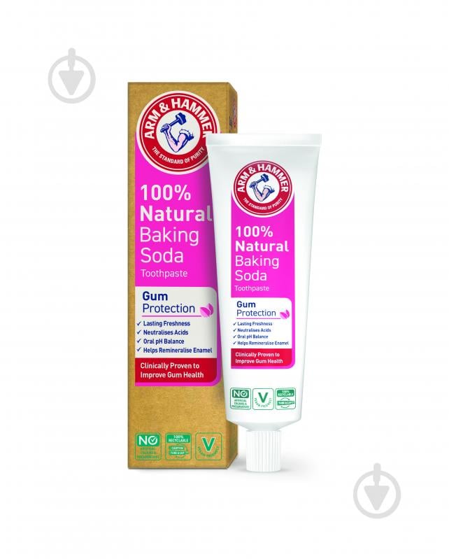 Зубная паста Arm&Hammer 100% NATURAL для защиты десен 75 мл - фото 1