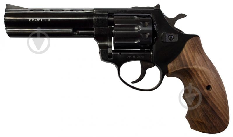 Револьвер Zbroia флобера нарізний PROFI-4.5" (чорний / дерево) - фото 1