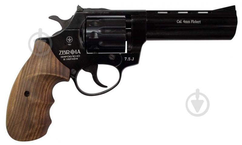 Револьвер Zbroia флобера нарізний PROFI-4.5" (чорний / дерево) - фото 6