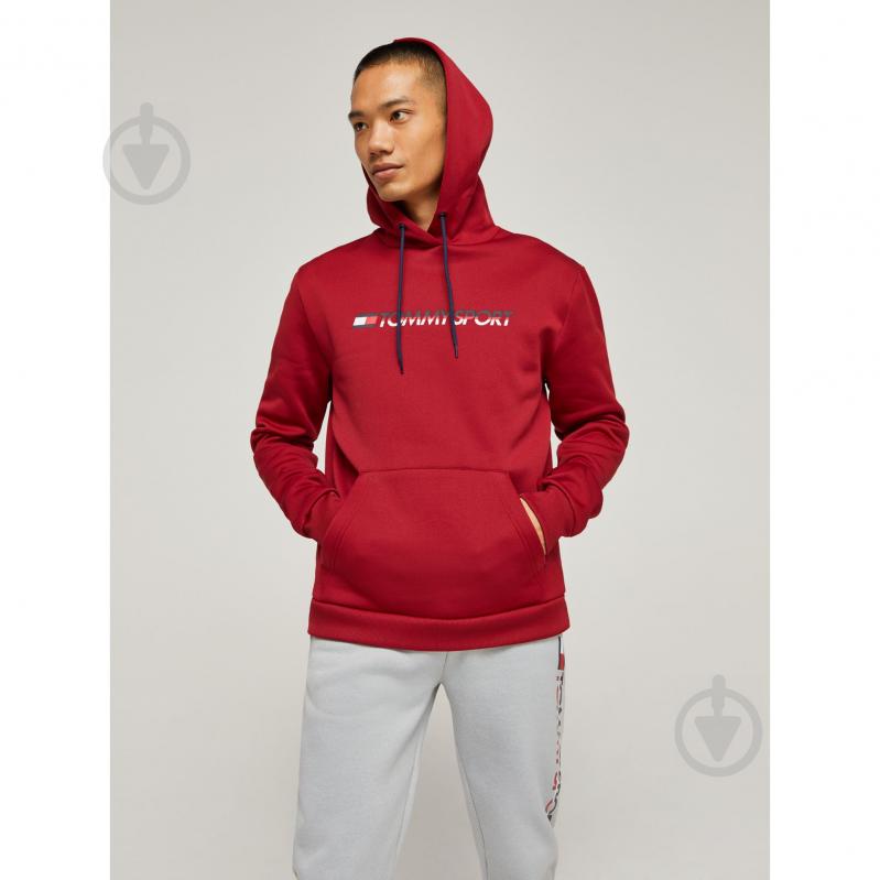 Джемпер Tommy Hilfiger FLEECE LOGO HOODY S20S200279607 р. S красный - фото 1