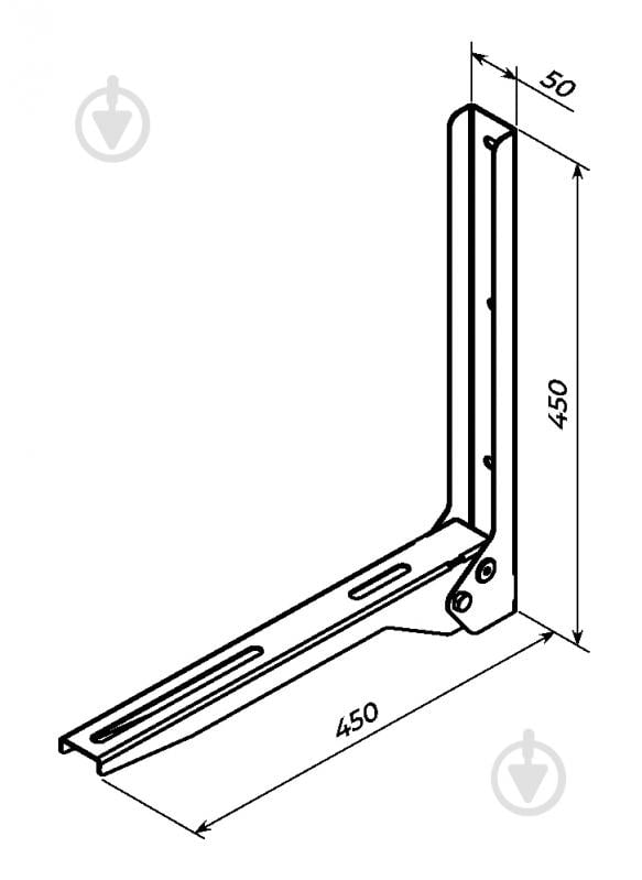 Кронштейн для наружного блока кондиционера WACB-45 450х450х50 мм белый - фото 9