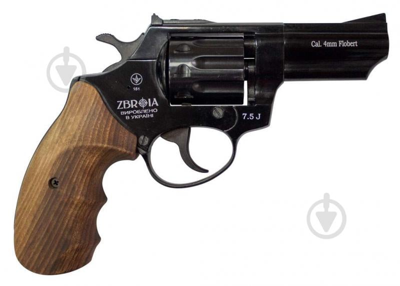 Револьвер Zbroia флобера нарізний PROFI-3" (чорний / дерево) - фото 2
