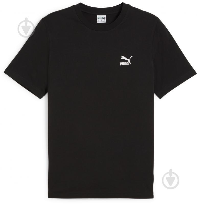 Футболка Puma CLASSICS SMALL LOGO TEE 67918701 р.S черный - фото 1