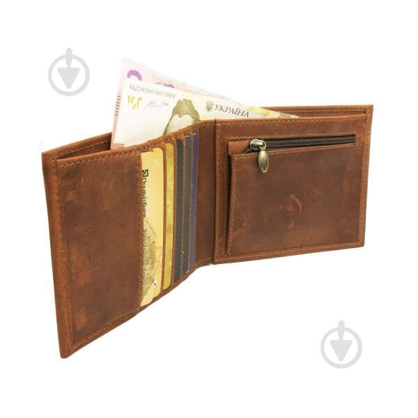 Портмоне Wallet A7 кожаное коньячный ХР21382M - фото 5 Портмоне Wallet A7 кожаное коньячный ХР21382M - фото 5