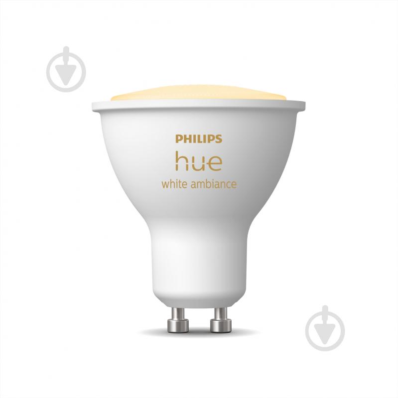 Лампа світлодіодна Philips hue GU10 5W (50 Вт) 2200K-6500K Tunable white ZigBee Bluetooth - фото 2