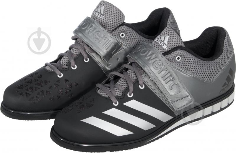 Кросівки чоловічі осінні Adidas POWERLIFT 3 AQ3330 р.38 чорні із сірим - фото 3