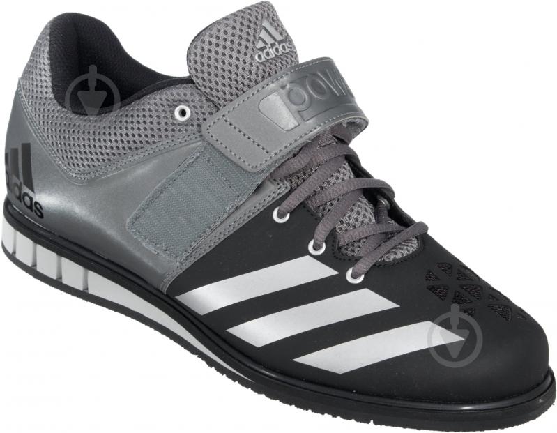 Кросівки чоловічі осінні Adidas POWERLIFT 3 AQ3330 р.38 чорні із сірим - фото 4