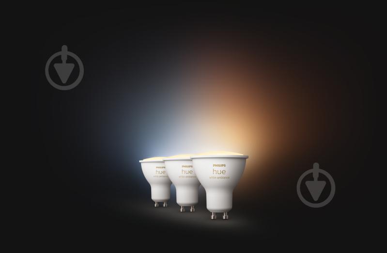 Лампа светодиодная Philips hue GU10 5W (50 Вт) 2200K-6500K Tunable white ZigBee Bluetooth 3 шт. - фото 4