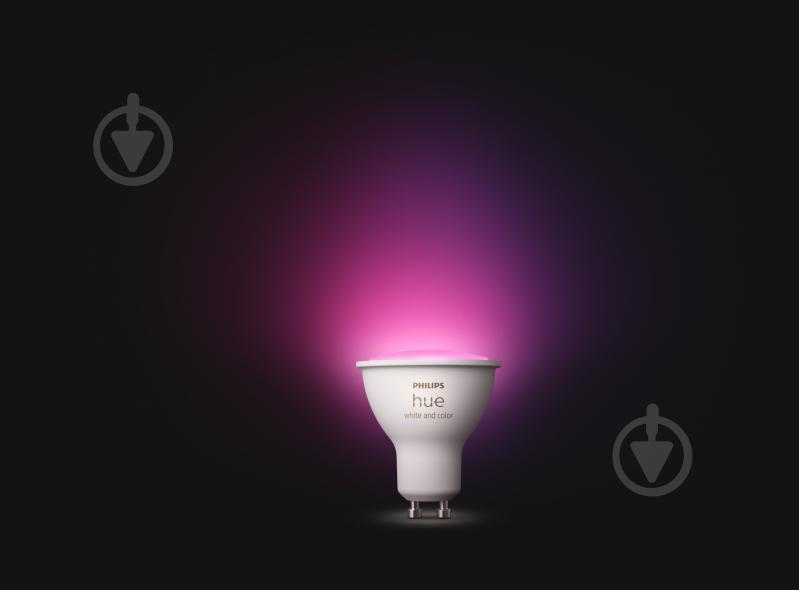 Лампа світлодіодна Philips hue GU10 5.7W (50 Вт) 2000K-6500K RGB ZigBee Bluetooth - фото 4