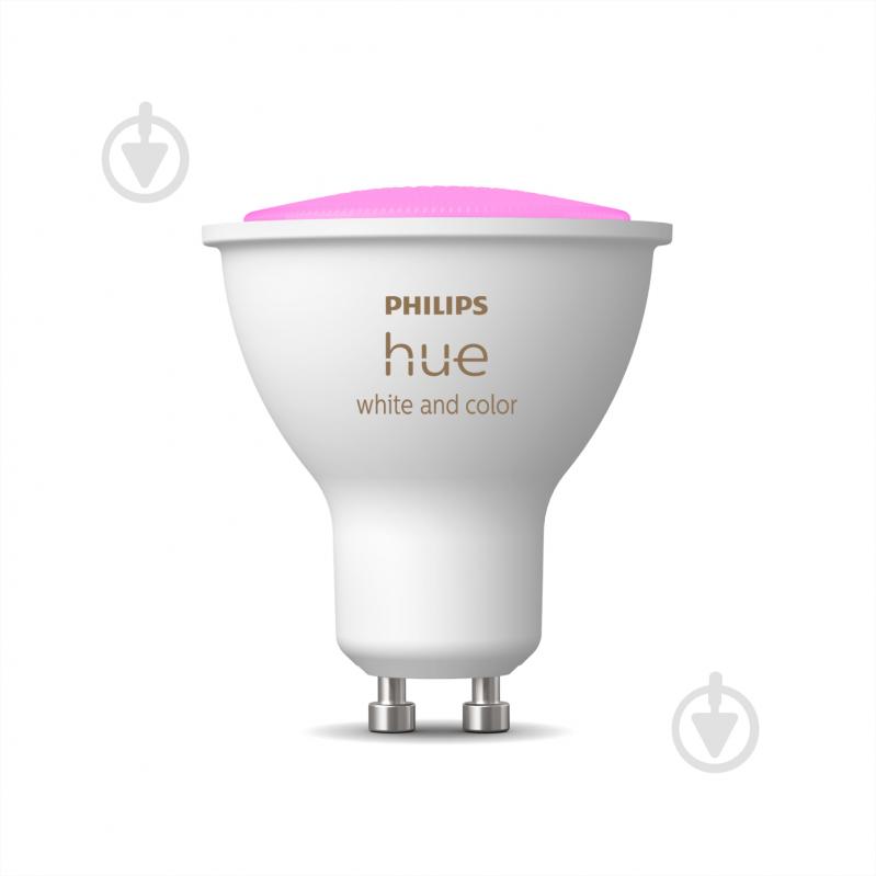 Лампа світлодіодна Philips hue GU10 5.7W (50 Вт) 2000K-6500K RGB ZigBee Bluetooth - фото 2