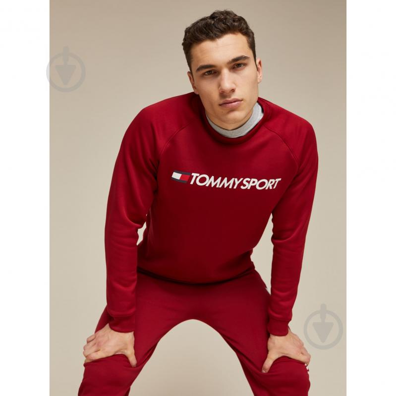 Джемпер Tommy Hilfiger FLEECE LOGO CREW NECK S20S200280607 р. S червоний - фото 1