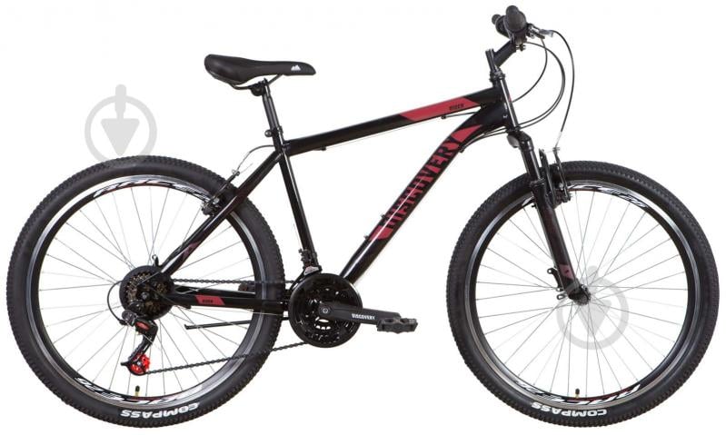 Велосипед Discovery 26" 13"(33 см) RIDER OPS-DIS-26-533 черный с красным - фото 1