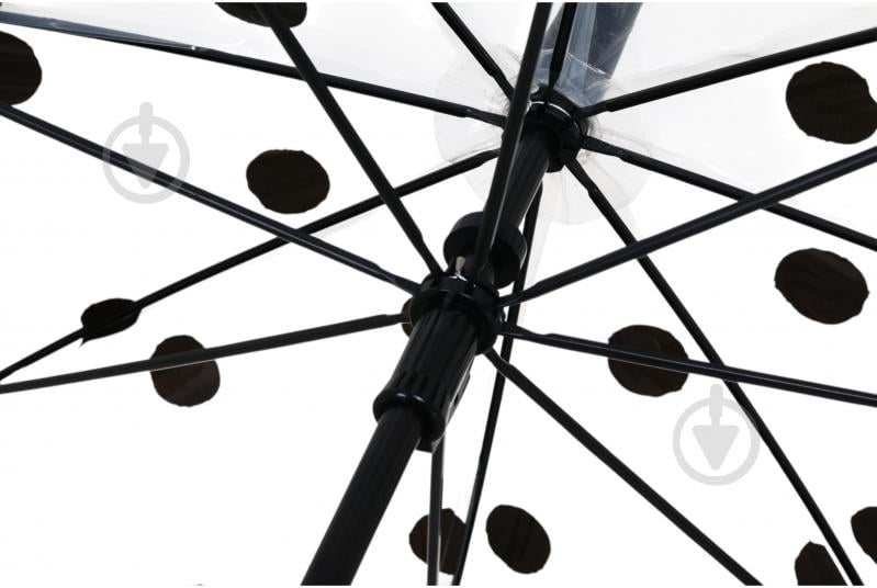 Зонт Susino Горошок напівавтомат купол 48 см спиць 8, прозорий 23663 - фото 5