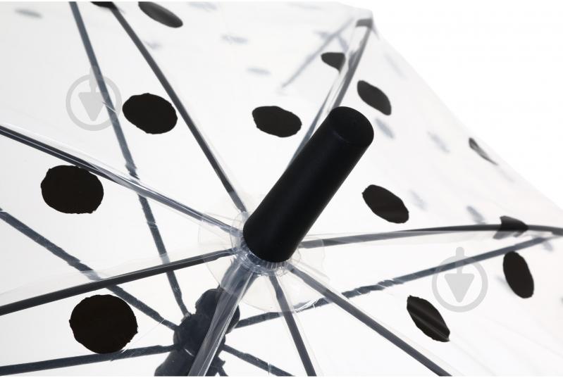 Зонт Susino Горошок напівавтомат купол 48 см спиць 8, прозорий 23663 - фото 4