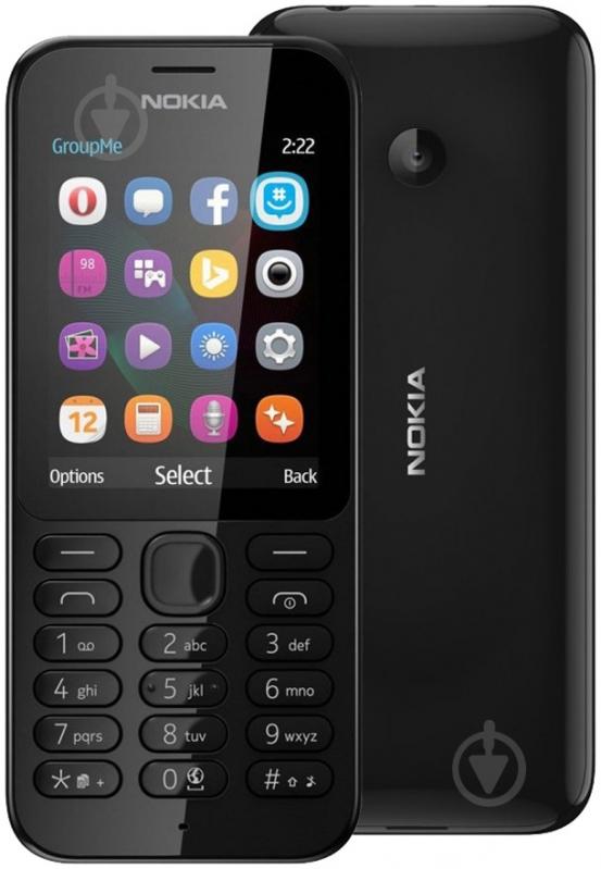 Мобильный телефон Nokia 222 Dual Sim black A00026178 - фото 4