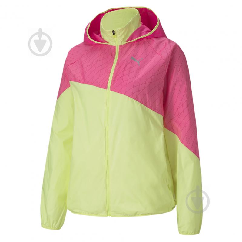 Вітрівка жіноча весняна Puma Run Graphic Hooded Jacket 51934703 р.XS жовта - фото 2