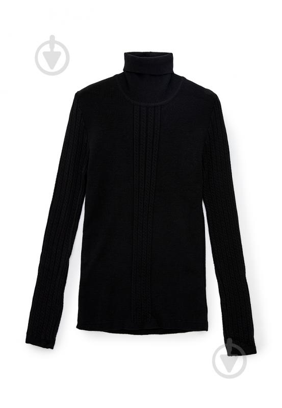 Гольф для девочки ART KNIT Pretty р.164 черный антрацит - фото 1