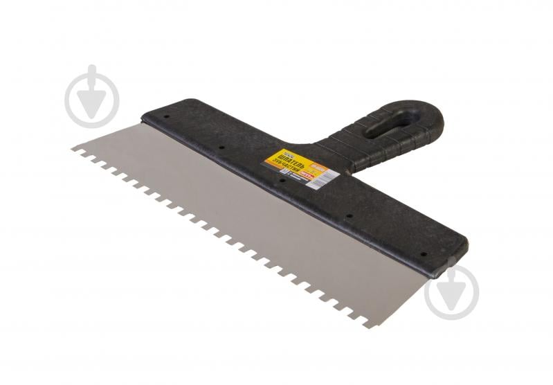 Шпатель 300х6х6 мм зубчастий MasterTool 19-6630 - фото 1 Шпатель 300х6х6 мм зубчастий MasterTool 19-6630 - фото 1