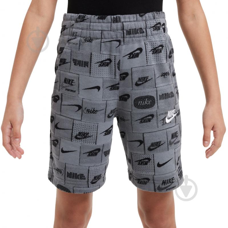 Шорты Nike K NS CLUB FT SHORT AOP FN8743-084 р. XL серый - фото 3