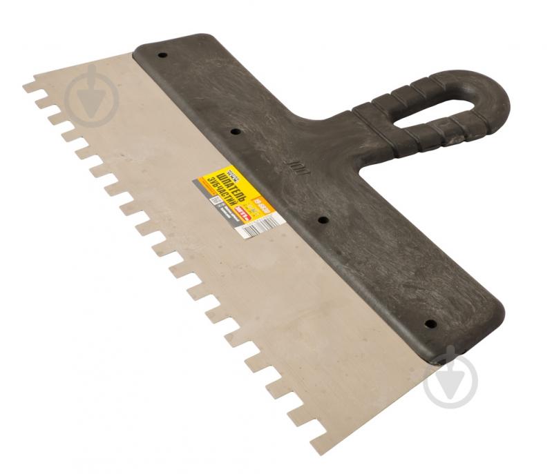 Шпатель 300х8х8 мм зубчатый MasterTool 19-6830 - фото 1