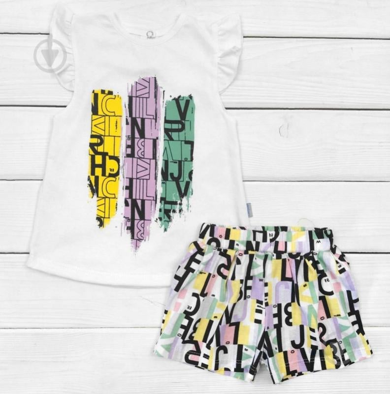 Комплект для девочек Dexter`s Inscriptions р.98 белый d127бкв - фото 1 Комплект для девочек Dexter`s Inscriptions р.98 белый d127бкв - фото 1