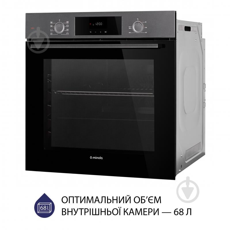 Духова шафа Minola EOD 6804 Platinum Gray - фото 4