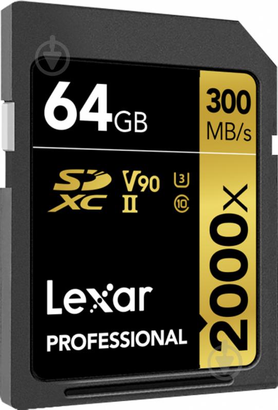 Карта пам'яті Lexar microSDXC 64 ГБ UHS-II Class 3 (U3) (LSD2000064G-BNNNG) Professional 2000x - фото 2