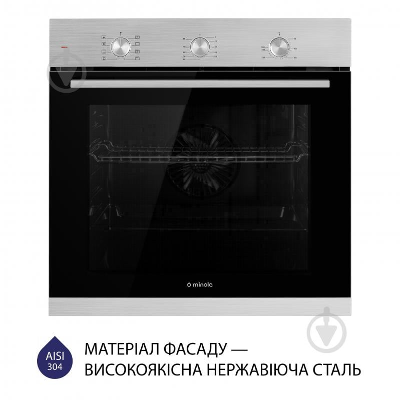 Духовой шкаф Minola EO 684 INOX электрический встраиваемый - фото 2