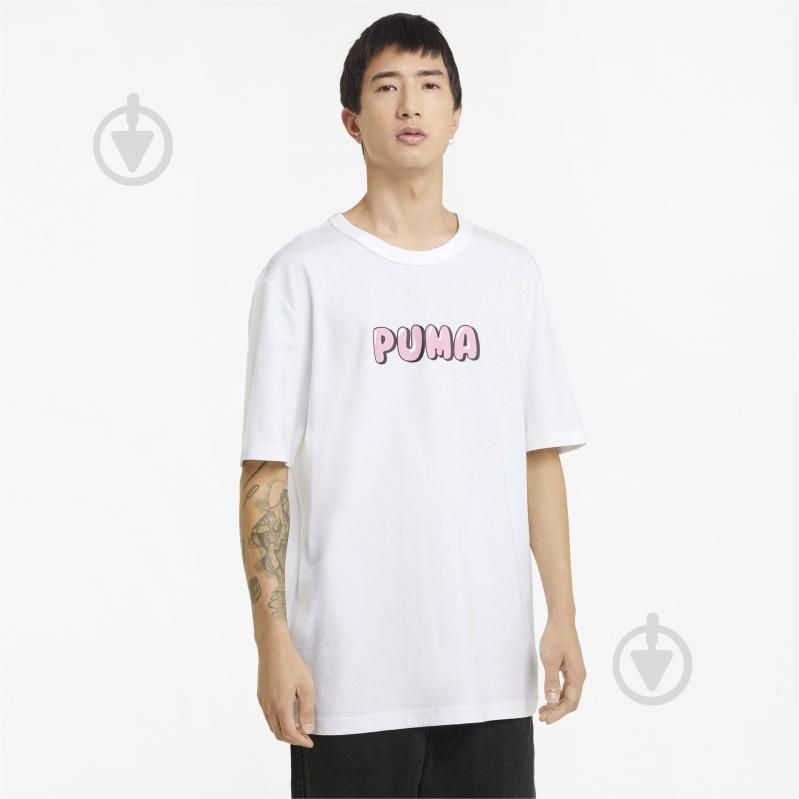 Футболка Puma Downtown Graphic Tee 53089902 р.L белый - фото 1
