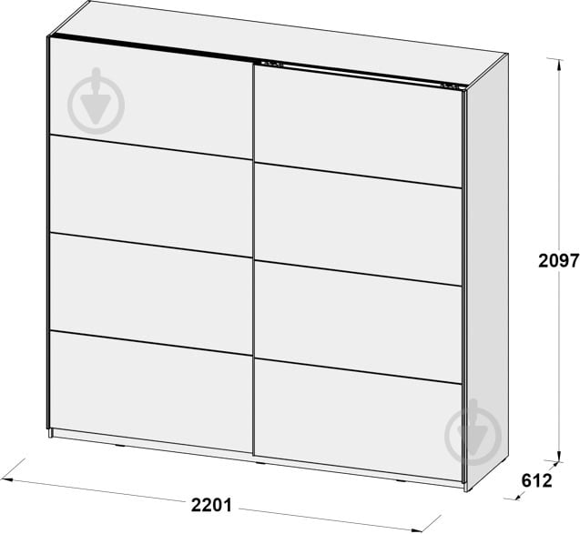 Шкаф-купе Forte Meble STARLET WHITE STPS924E1 2D белый - фото 5