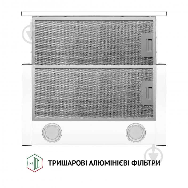 Витяжка Perfelli TL 5212 WH 700 LED телескопічна - фото 7