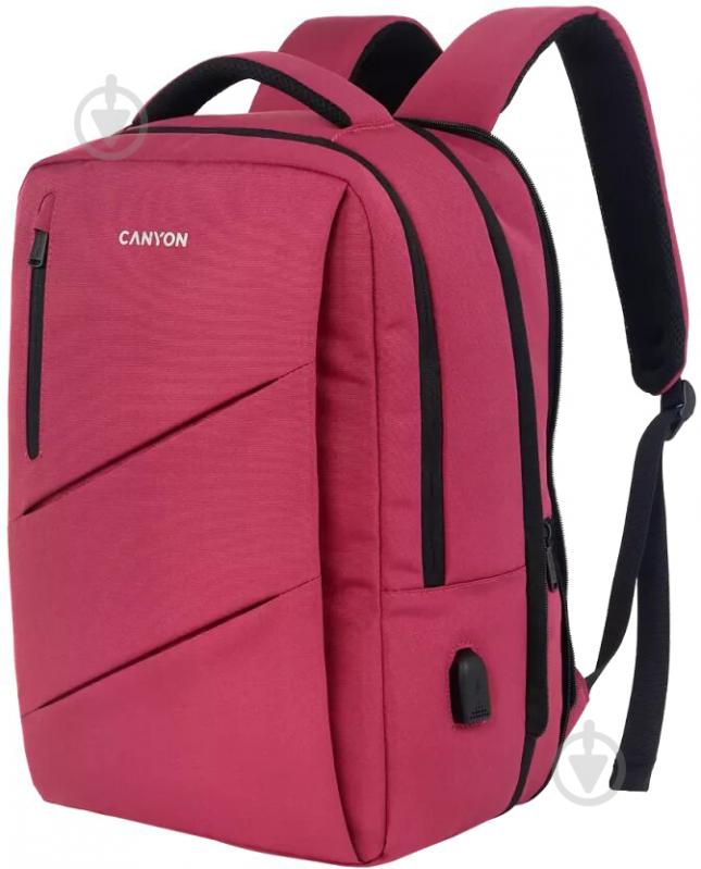 Рюкзак для ноутбука Canyon BPE-5 Urban 15.6" burgundy (CNS-BPE5BD1) - фото 3