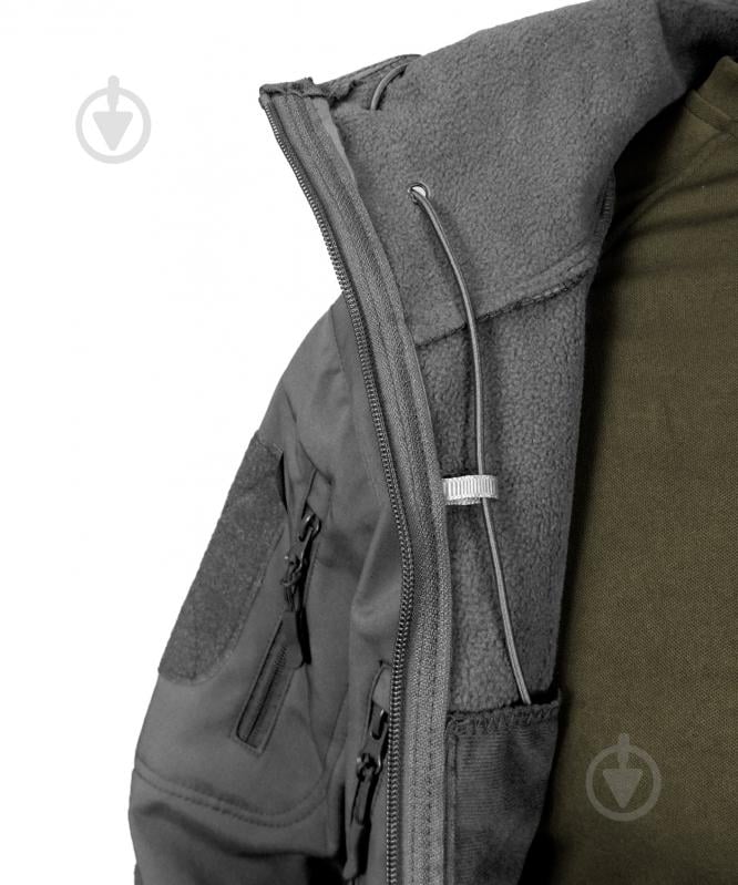 Куртка 1991 ТМ тактическая влагозащитная SoftShell, Gray 34123-JA-01-Gr-4XL р.4XL - фото 3