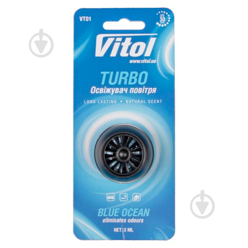 Ароматизатор на дефлектор Vitol Blue Ocean - фото 1 Ароматизатор на дефлектор Vitol Blue Ocean - фото 1