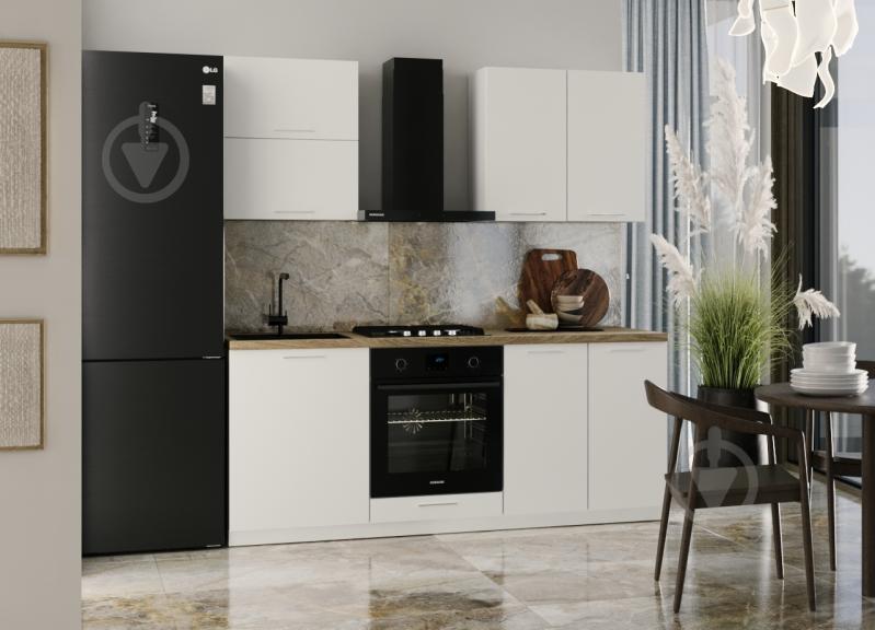 Кухня модульна ROKO Руна пряма МДФ 2м лавина мат/білий - фото 1 Кухня модульна ROKO Руна пряма МДФ 2м лавина мат/білий - фото 1