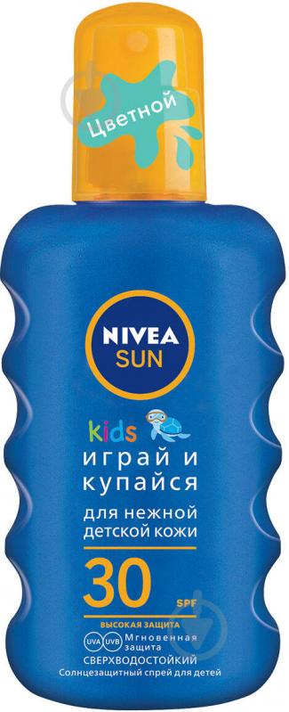 Спрей солнцезащитный Nivea Sun kids увлажняющий SPF 25 200 мл - фото 1