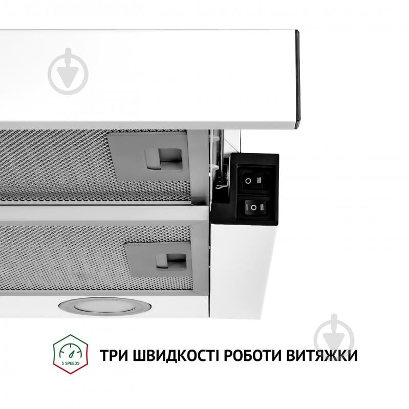 Витяжка Perfelli TL 6212 WH 700 LED телескопічна - фото 6